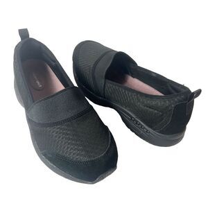 Easy Spirit Women Size 11M Comfort Casual Black Textile/Leather Slip On Flat New